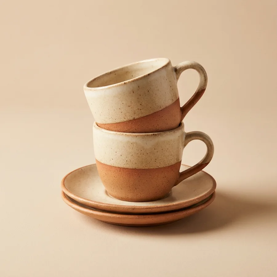 Ceramic Espresso Cups · Set of 2